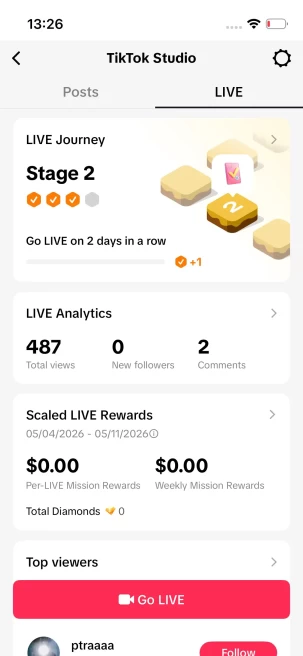 BLOWOUT SALE/89K Real Followers+20M Real Likes/ Tiktok Shop For Creator/ Live Stream/ Full Access
