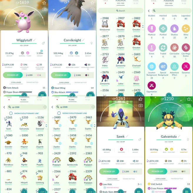 2209 Level 56 Shundo Mesprit Mesprit100 x2 Shiny GMax Charizard Shiny Zapdos PokePark Kanto Japan BG x2