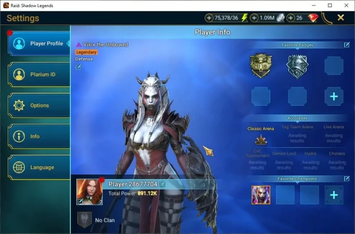 Lv7 891K Power|1 Mythic(Androc)|23 Legend(Ninja,Alice,Rathalos,Dknight,Xenomorph,Wukong,Ezio,Etc)|75K Energy|Plarium(RSL1442)