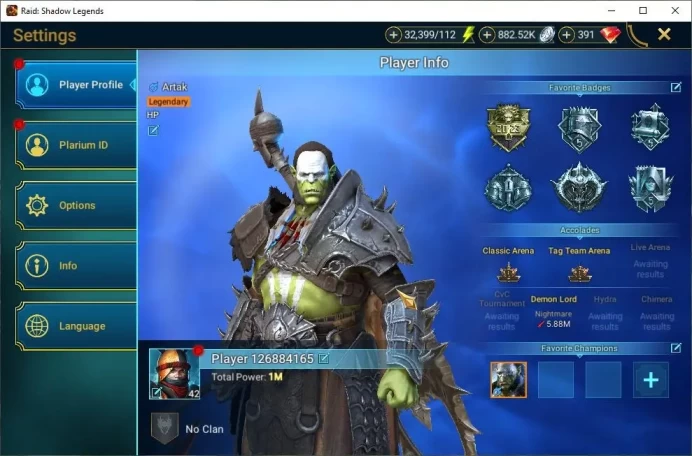Lv42 1M Power|1 Mythic(Alaz)|19 Legend(Ninja,Alice,Rathalos,Wukong,Bambus,Gallcobar,Arix,Ezio,Etc)|32K Energy|Plarium(RSL1437)