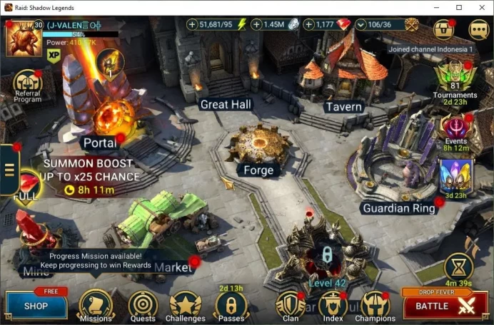 Lv30 410K Power|1 Mythic(Nell Blackteeth)|18 Legendary(Ninja,Alice,Xenomorph,Wukong,McAngelo,Etc)|51K Energy|Plarium(RSL1413)