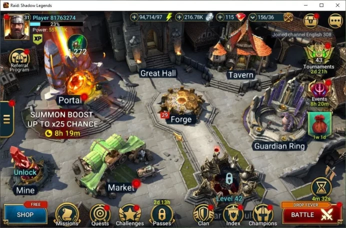 Lv31 551K Power|1 Mythic(Galathir)|19 Legendary(Gnut,Ninja,Bad-el-Kazar,Deliana,Xenomorph,Alice,Etc)|94K Energy|Plarium(RSL1412)