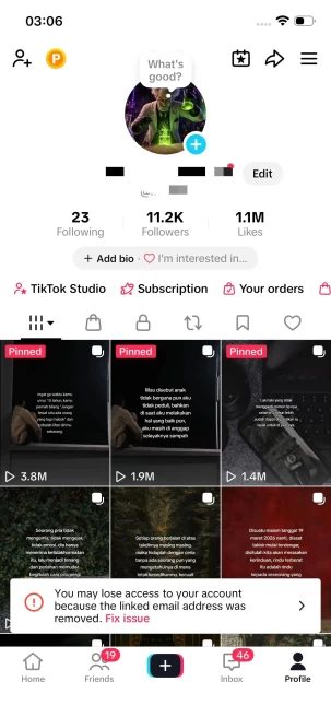 Instanly Delivery/ 11K Real Followers+1.1M Real Likes/MOTIVATION Content/ Live Stream/ Full Access