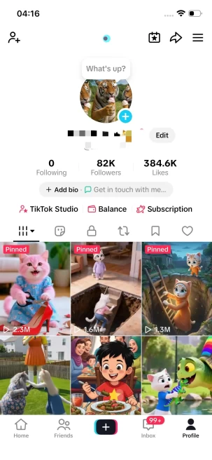 Instanly Delivery/Monetized 82K Followers+380K Likes Account/ Creator Rewards Program Activated/ Full Access