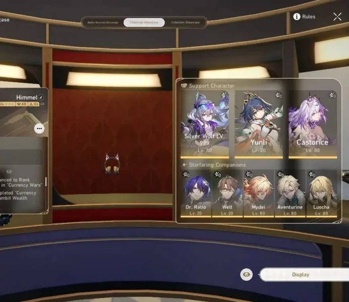 Asia|TL 70|16 Limited|Evernight,Hyacine,Castorice,Aventurine,Archer]+Sign,SW LV.999,Yao Guang,Mydei,Etc|MC Female(HSR6733)