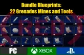 Bundle Blueprints:[22 Grenades Mines and Tools][Vita/Snap/Wolfpack/Surge Coil/Powered Descender]