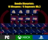 Big Bundle Blueprints:[70 Bps Weapons/Mods/Augments/Grenades/Mines/Tools]