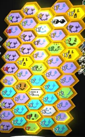 ROBLOX1246//ACCOUNT WITH 50 bees(all gifted) 17-18lvl, coconut boots, Total: 67T, diamond mask, coconut backpack, belt petal