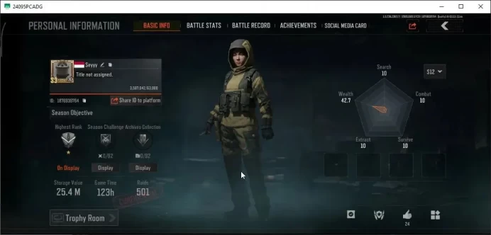 MOBILE Lv30|SV 25,4M|CV 22,5M|GM AK-12,FR Mosin,G18C|CN OFF|Log Infinite|Check SS(AB3078)