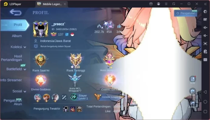 GLOBAL|Hero 131|Skin 511|Lgn Gusion+Lunox,Kof Chou,Naruto Suyou,Sanrio Claude,Trf X-borg,Asp Guine,etc|Mega|Check SS|ML1711B