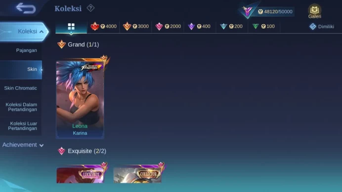 GLOBAL Hero 109 Skin 213 Luckybox Haya | KOF Karina | Mworld Wanwan | Lightborn Alucard | Renowned | Check ss ML1747B