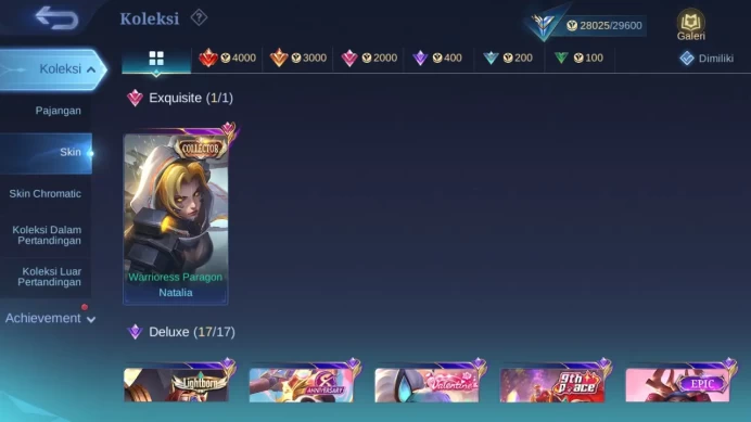 GLOBAL Hero 91 Skin 140 CC Nata | Epic Harley Lance GS | Dtamer Valir Estes | Spongebob | Expert | Check ss ML1749B