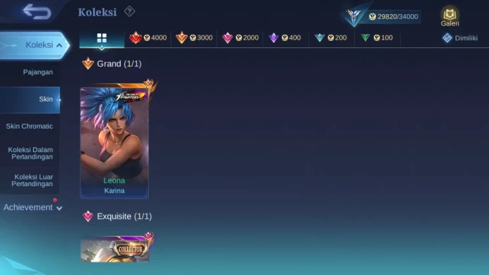 GLOBAL Hero 111 Skin 147 | KOF Karina | Dtamer Valir Kimmy | Epic Lunox Moskov | Venom Hanabi | Expert | Check ss ML1752B