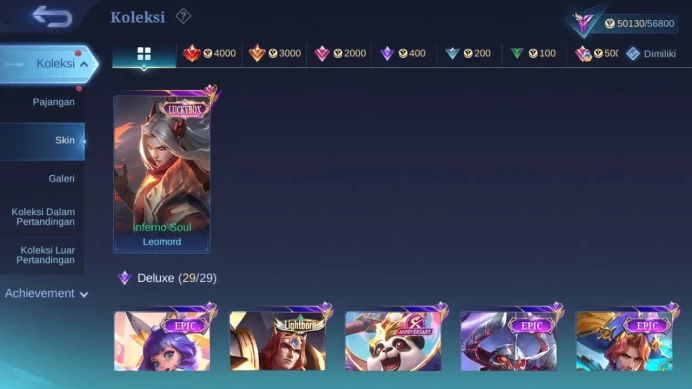 GLOBAL Hero 132 Skin 231 | Prime Granger | Luckybox Leomord | Lightborn Harith | Dtamer Ling | Renowned | Check ss ML1759B