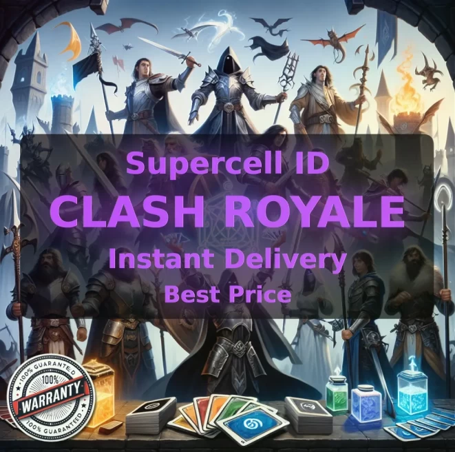 KT 12 LEVEL 34+Trophies:6674+106 Cards+4 Cards (14LVL)+2 Tower Skins+19 Emotes+284K Gold+1005 Gems+IOS/ANDROID #LOT-137630