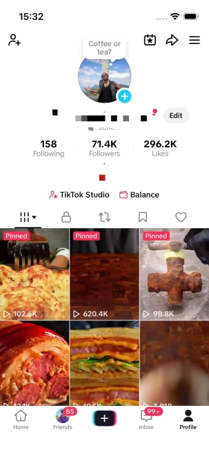 BLOWOUT SALE/Monetized 71K Real Followers+290K Real Likes Account/ Creator Rewards Program Activated/ Tiktok Shop For Creator/ Full Access