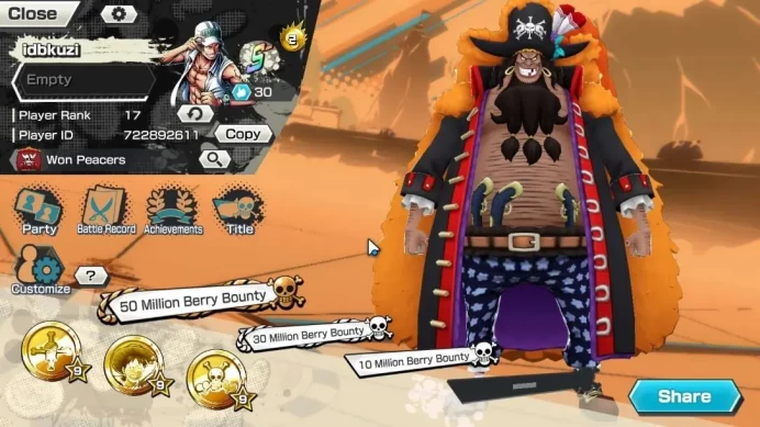 Global|3EX 1MAX|Great Pirate Newgate,Battle Monster Kaido,4Emperor Teach|Rank 17|Bandai|Check(OPBR2356)