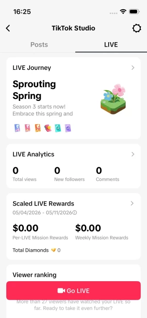 Instanly Delivery/35K Real Followers+490K Real Likes/ Tiktok Shop For Creator/ Live Stream/ Full Access