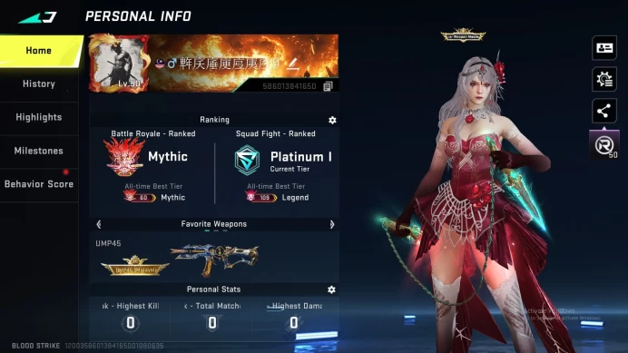 [ASIA] 6 ETERNAL: Kar98K, 2 Uzi, UMP45, Spear, Chainblade | COLLAB: Katya, M4A1, KAG-6 | 30+ ULTRA | CHANGE NAME | SS | BS165B