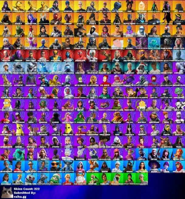 [3in1] / Instant • FN (All Platforms) • 222 skins • Dark Skully (Rarest skin) • OG STW • 3 gold skins • 16 cars • Take the Elf•Full Access•2Gift