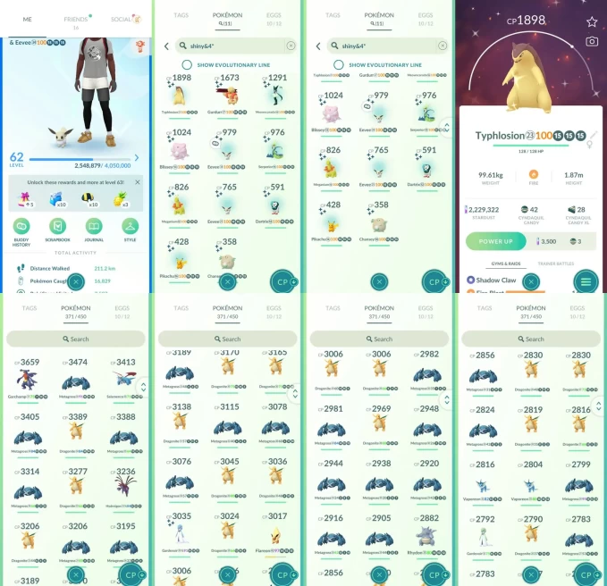 AC1477 -lv 62 Mystic | x26 3000CP | x189 2000CP | x38 Legendary | x11 SHUNDO | x78 shiny | x40 100IV | Shundo Eevee Pikachu Blissey | 3000CP+ Me