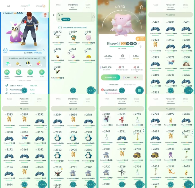 AC1479 -lv 63 Mystic | x26 3000CP | x204 2000CP | x38 Legendary | x7 SHUNDO | x31 shiny | x36 100IV | shundo Delibird | 3000CP+ x18 Metagross Sl