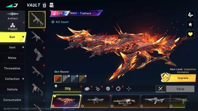 ASIA | EVO M4A1 Lv4+KAG-6 Lv2+GALIL Lv3 | Eternal Spear+UMP45+MP5+AUG+UZI+M82+M700+Vector| AOT Ak47+M700 | etc Check SS BS356B