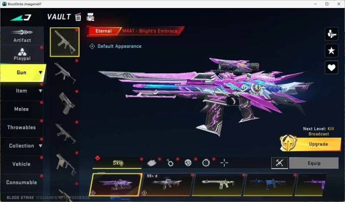 ASIA|Eternal M4/KAG/UZI/Galil/VOLT|EVO Scar|Limited RPK|Collab Evangelion EMT/Katya|Ultra Dual Blade|Check SS|BS416B