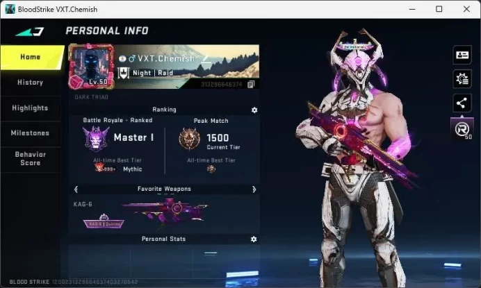 ASIA|EVO KAG-6|Eternal(UZI & Zero)|Collab Ethan|Ultra Shuriken|Many Ultra Striker&Weapon,etc|Take Mail|Check SS|BS4647B
