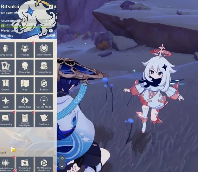 ASIA|AR 54|4 Limited+29(*4Character)|Columbina,Raiden,Wanderer,Kazuha|Mc Male|Low Exploration|TakeMail|Check(GI6186)
