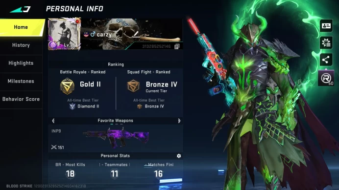 ASIA LVL 25 STARTER | ETERNAL VOLT DEATH CLAW SKIN | ULTRA AR97 BIT STRIKE | DETAIL CEK SS | BS485B