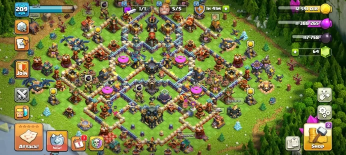 Town hall 17 Xp 209, 8 equipment epic,C5129