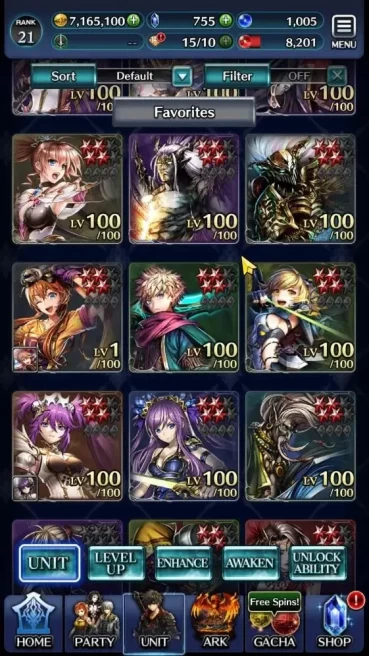 GLOBAL | Rank 21 | Top Tier Unit [AoG Yuda, Lonardo, SM sera, GH Adel] | 2 UR + 21 SSR Ark | Code Only(LC1221)