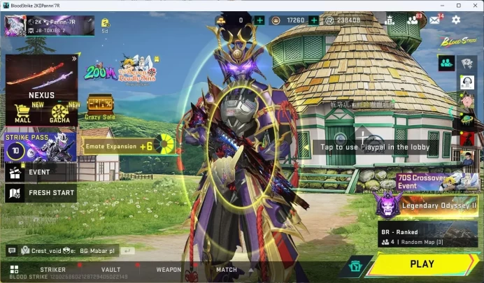 ASIA|ETERNAL=AK47(LVL3),GALIL(LVL3)|COLLAB=ZANPAKUTO,UZI,|LIMITED=BTFLY KNIFE,MP7,RPK,MP155|EVOLVED=FALDETAIL CEK SS BS597B