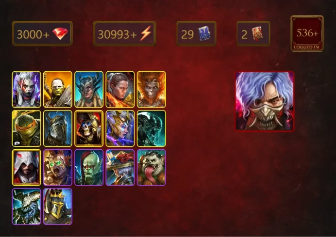 [STARTER]Toshiro+Storm Herald Hekaton+Visix+Artak+Scyl+Ronda+Wukong+Michelangelo+Deathknight+Deliana+Xenomorph+27Epics
