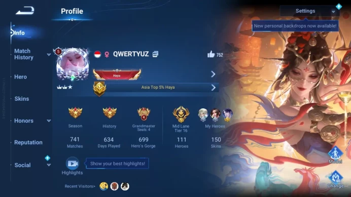 Hero 111|Skin 150|Conan Marco|LNY26 DiaoChan|Sanxingdui HuoYi,NuWa|Seiya Dharma|Fox Arli|Limited Dolia Etc Check SS HOK114B
