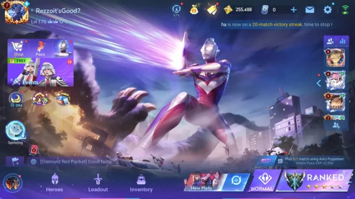 Hero 111|Skin 239|Flawless Mai|JJK Kongming,Ladysun|3 Shanhai|2 LNY25|LNY24 Ladysun| 8 Legend Etc. Check SS HOK115B