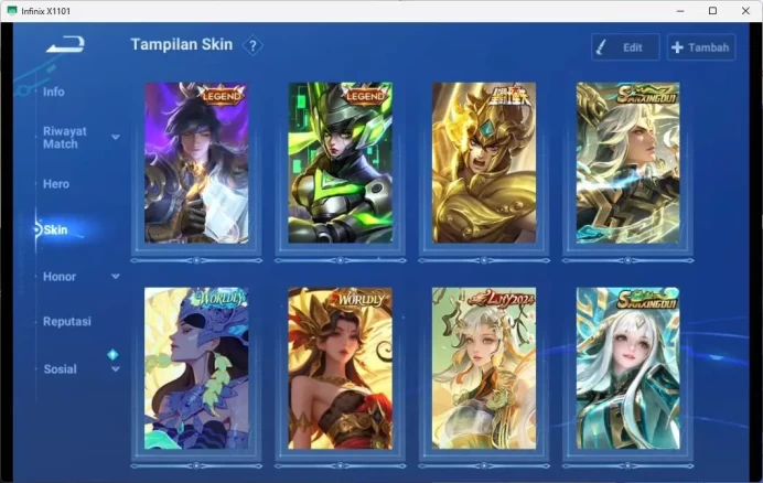 GLOBAL | HERO 110, SKIN 106 LEGEND LIXIN, LEGEND LADY SUN,  HOU YI  SAINTSAIYA DHARMA,  MORE DETAIL CHECK SS HOK139B