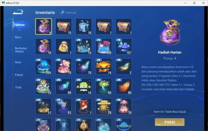 GLOBAL | HERO 112, SKIN 217 mythic Diaochan, legend consort yu, grand master gan mo, sanx houyi detail check ss HOK145B