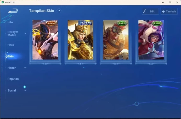 GLOBAL | hero 22, skin 7 legend houyi, Arthur, RARE LIAN PO, rare angela HOK153B