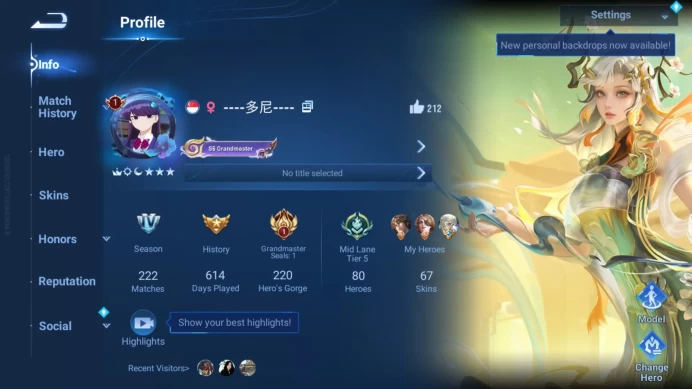 GLOBAL|Hero 80|Skin 67|2 Legend|LNY2024 Da Qiao|Check SS|HOK179B