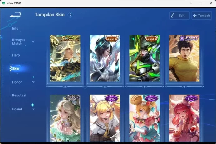 GLOBAL | hero 75, skin 75 SXNX houyi, Legend ladysun, legend consort yu, land shi, for button n more check SS HOK191B