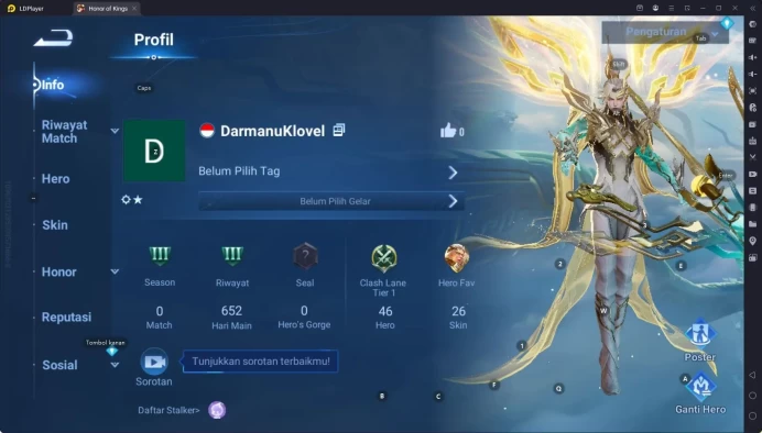 GLOBAL|HERO 46,SKIN 26,Legend ladysun,Ascendant hoyi,skin Event/Limited cek ss for more HOK206B