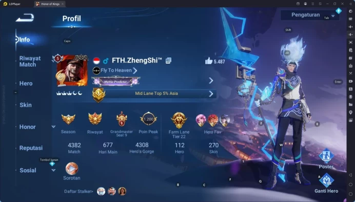 GLOBAL | 112H, 270S | 5 LGD 1 MYTH 3 LMB 3 SXD 2 FOX | More Good Skin Cek SS!! HOK209B