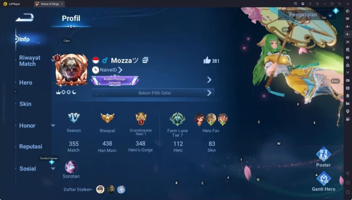 GLOBAL | 112H, 83S | FOX Arly LYN Da Qiao | More Good Skin Cek SS!! HOK210B
