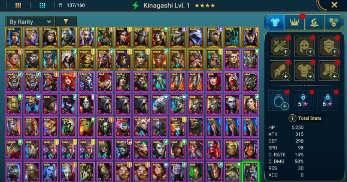 Starter acc with Pallas : 91k energy / 58 mln coins / Tomb Lord, Keeyra, Arix, Ninja + 20 Login Legendaries / Demytha