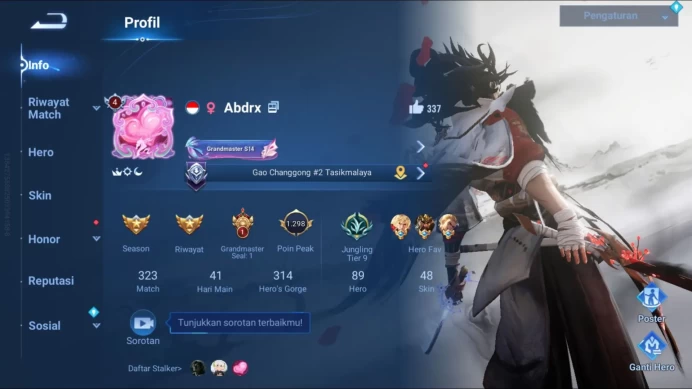 [GLOBAL] 89 Heroes & 48 Skins | Horse 2026 Ying, Mushashi Limited, Ultra Menki, Nobi4 | Detail Cek SS HOK229B