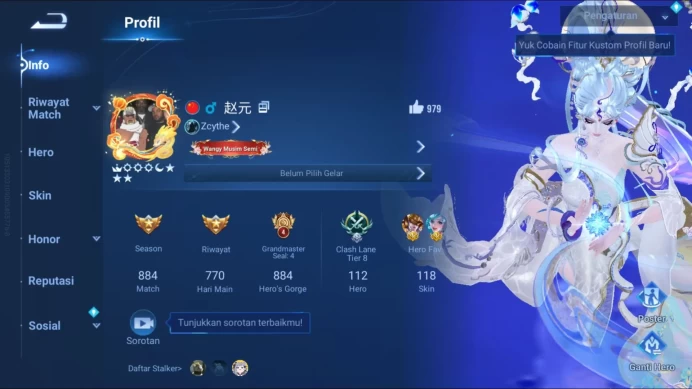 [GLOBAL] 112H/118S | LGD ALLAIN/WUKONG | KIC LUNA | 2025 NUWA/LAM | LIMIT DOLIA | MANY EPIC/EVENT SKINS | CEK SS HOK237B
