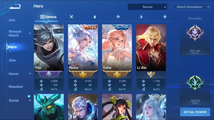 [GLOBAL] 112H/118S | LGD ALLAIN/WUKONG | KIC LUNA | 2025 NUWA/LAM | LIMIT DOLIA | MANY EPIC/EVENT SKINS | CEK SS HOK237B