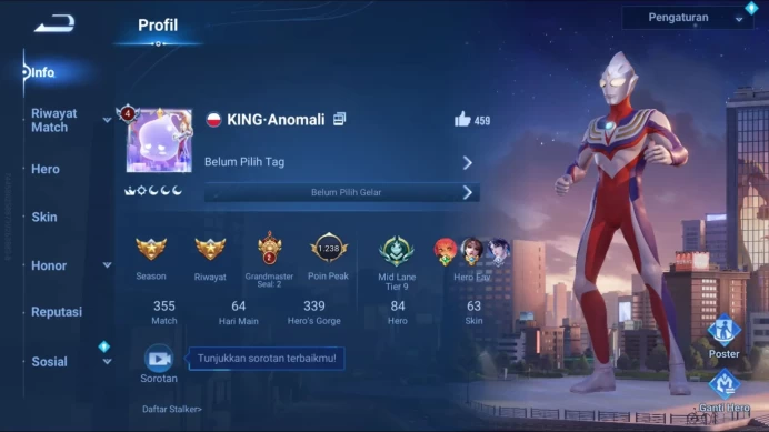 HOK Global | 84H 63S | Ultraman Mozi & Menki | Horse 2026 Diao Chan | Fox Arli | Detail Cek SS | HOK242B